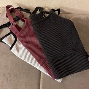 3 pack Ingrid & Isabel ribbed nursing sports bra